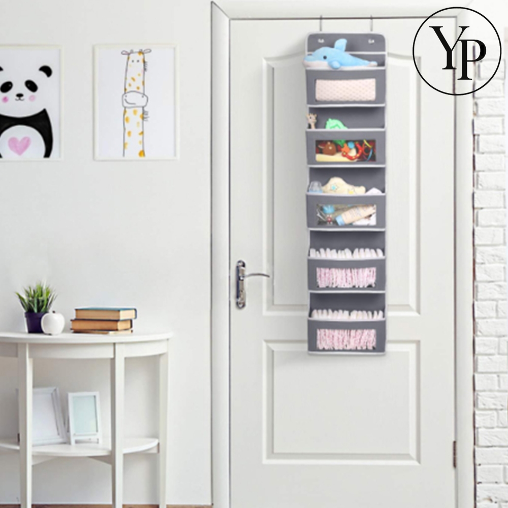 문걸이 5단 수납 포켓 정리함 사무실 아이방 의류 장난감 정리 리빙 박스 걸이