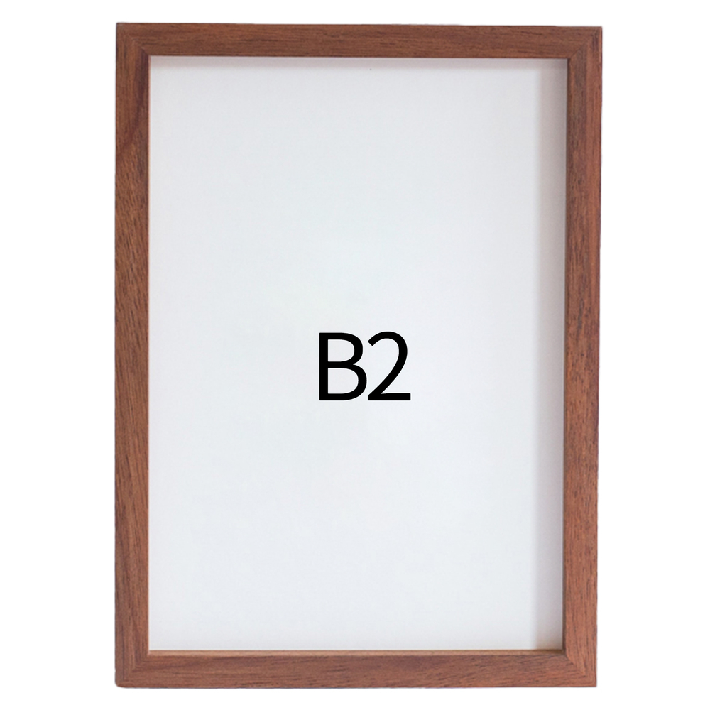 리얼 12mm 원목액자 웨딩액자 그림 포스터 프레임 인테리어 B2 515x728mm, 오크 - 메인 이미지