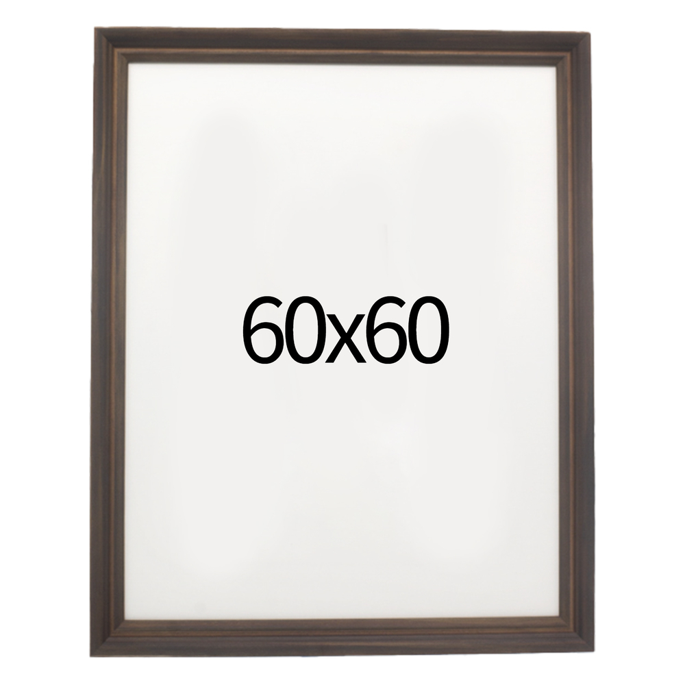 럭셔리 엔틱 원목액자 웨딩액자 우드 아크릴 프레임 스튜디오 틀 60x60 600x600mm, 진밤 - 메인 이미지