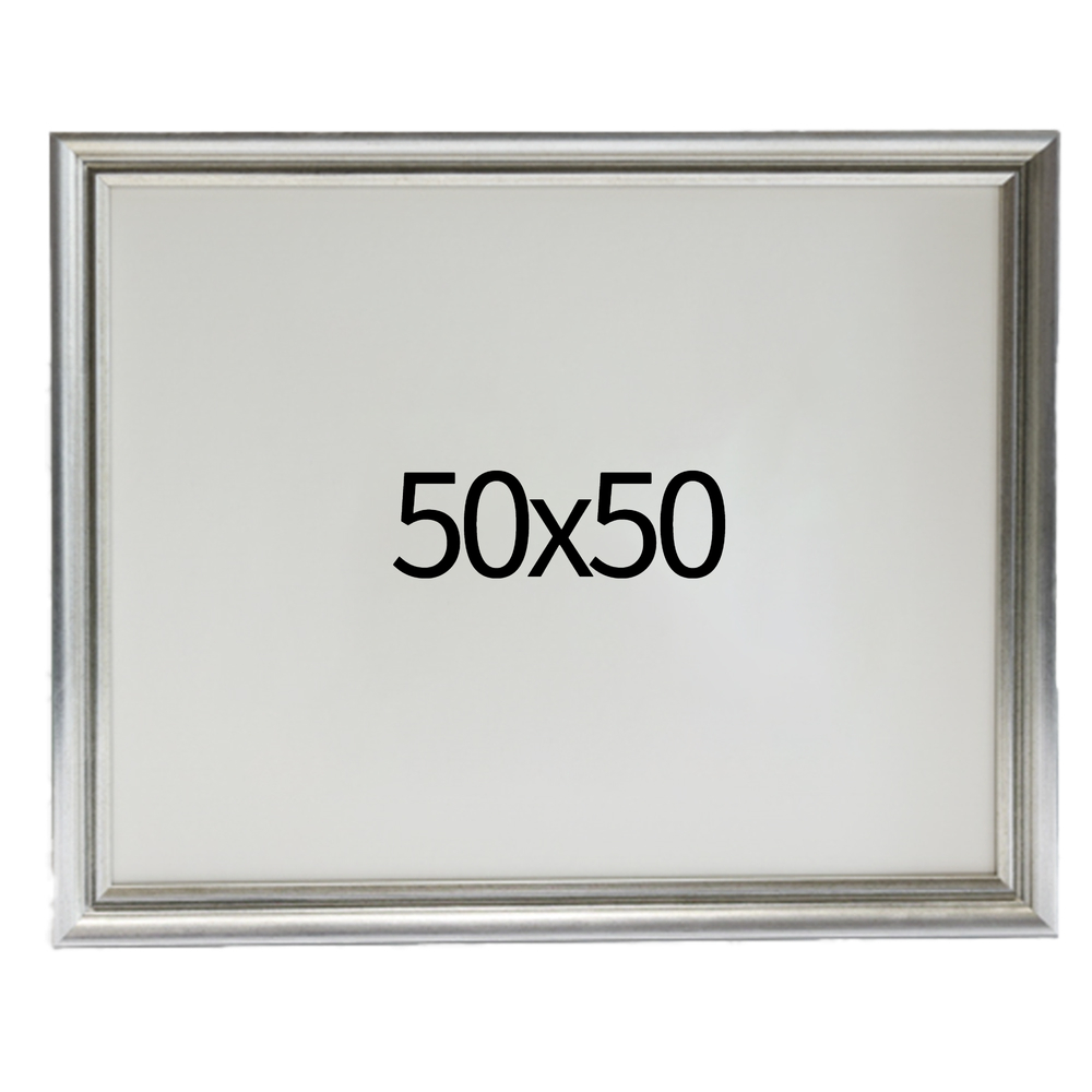 럭셔리 엔틱 원목액자 웨딩액자 우드 아크릴 프레임 스튜디오 틀 50x50 500x500mm, 실버 - 메인 이미지