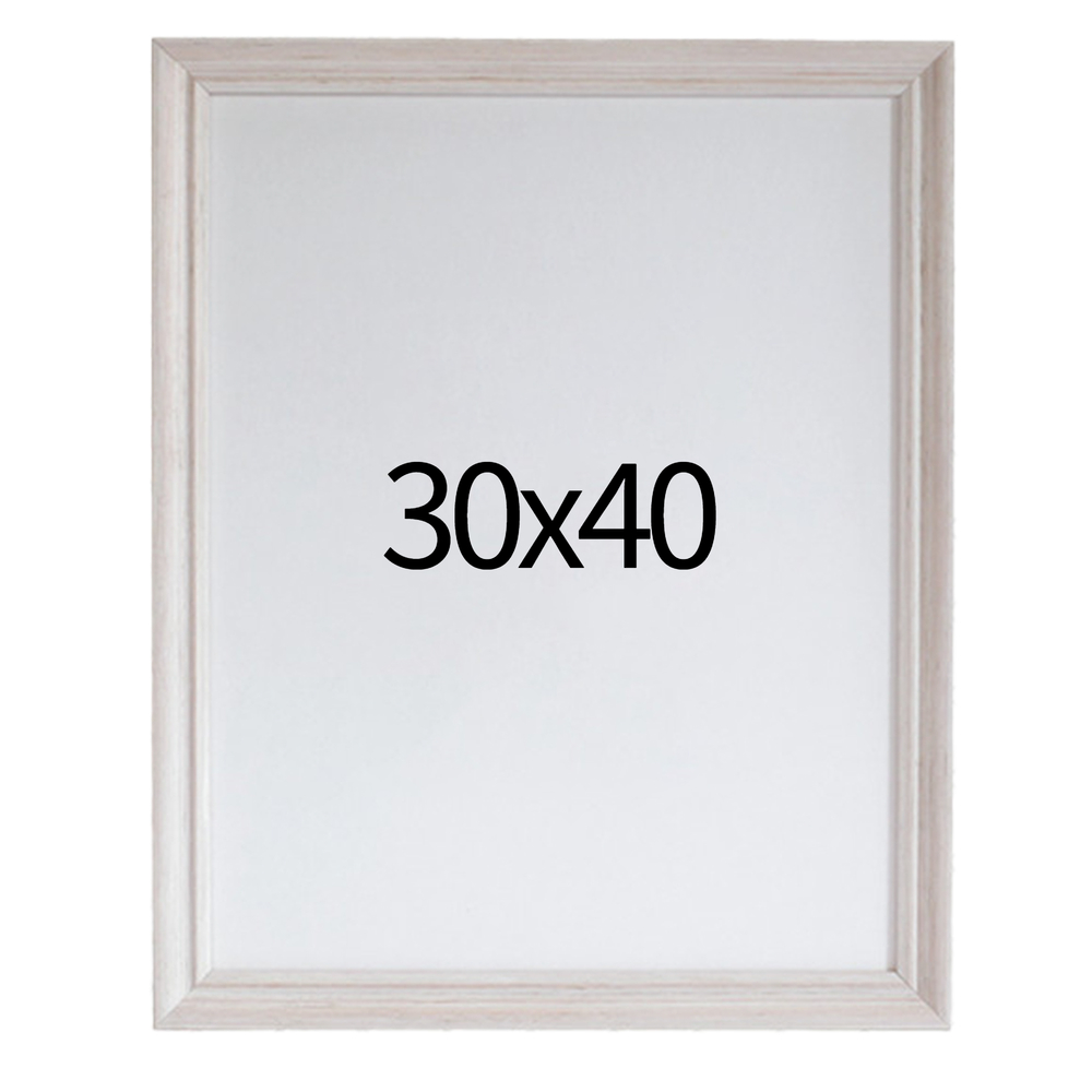 럭셔리 엔틱 원목액자 웨딩액자 우드 아크릴 프레임 스튜디오 틀 30x40 300x400mm, 화이트 - 메인 이미지