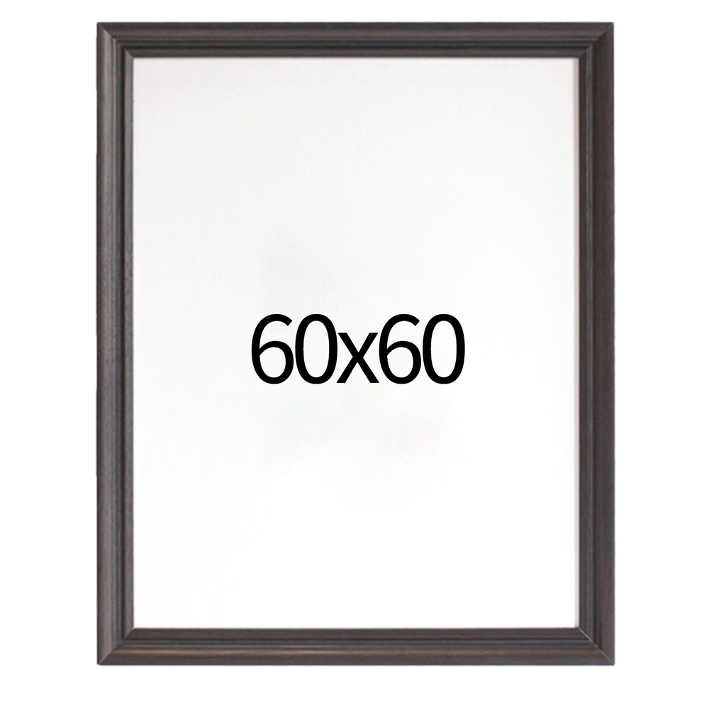 럭셔리 엔틱 원목액자 웨딩액자 우드 아크릴 프레임 스튜디오 틀 60x60 600x600mm, 블랙 - 메인 이미지