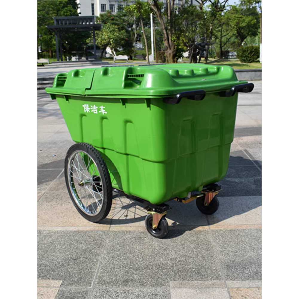 대형 쓰레기통 카트 회사 사무실 학교 큰 이동식 야외 - 상세 이미지 2