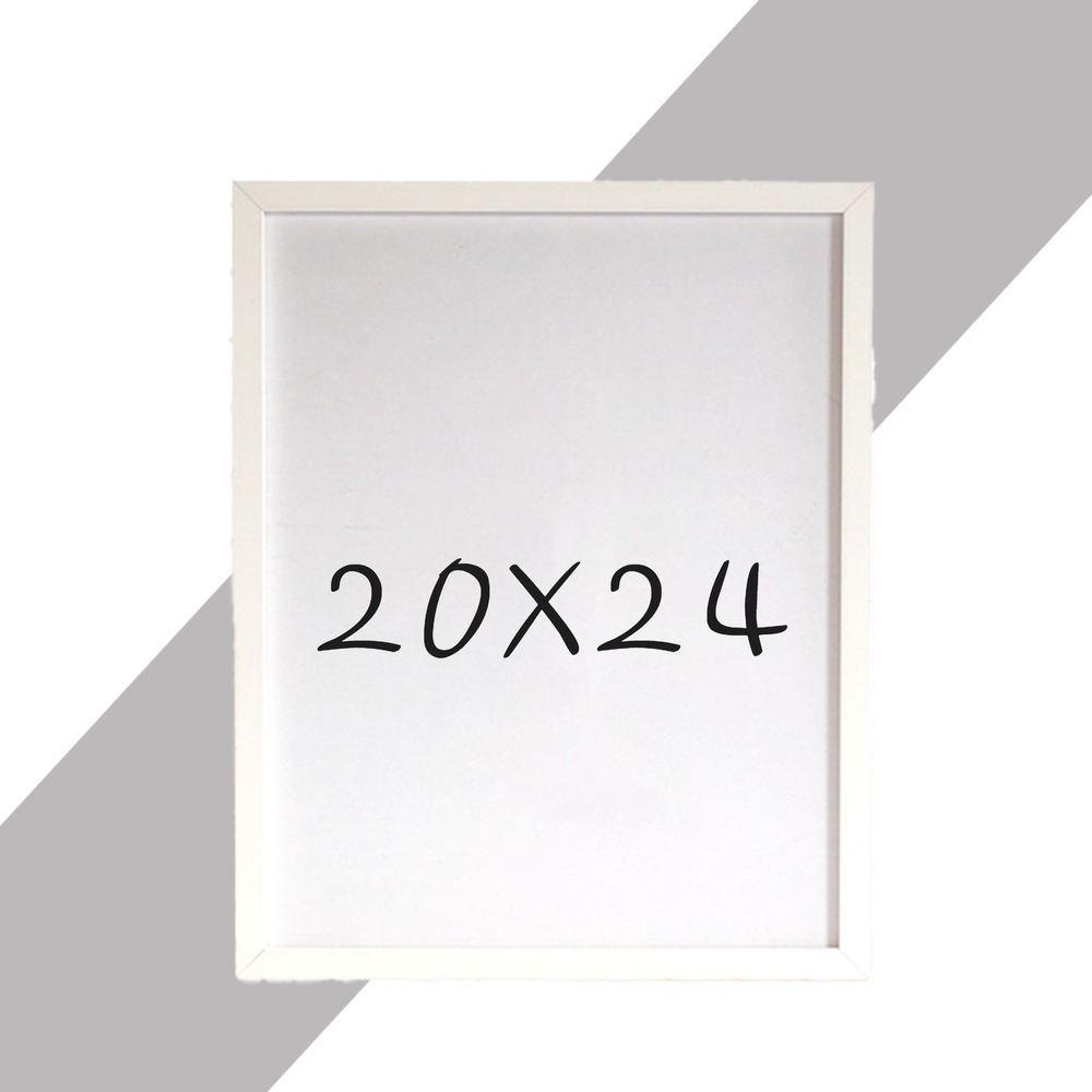 15mm 원목액자 웨딩액자 우드 아크릴 프레임 스튜디오 틀 20x24 508x609mm, 화이트 - 메인 이미지