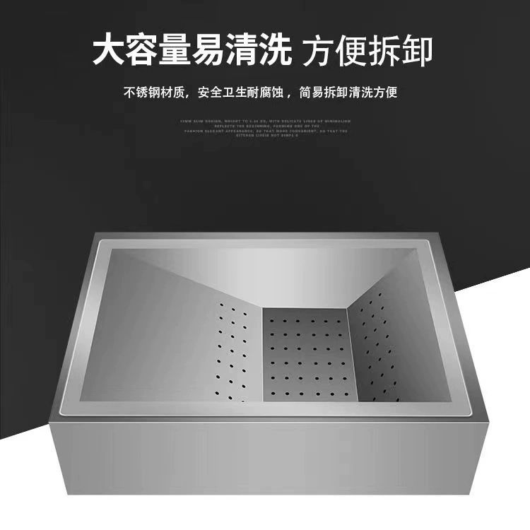 감자튀김기계 감자튀김 작업대 스텐 채반 거름망 업소용 조리대 간편한 감자튀김 스테이션 간편 감자튀김 대 - 상세 이미지 4
