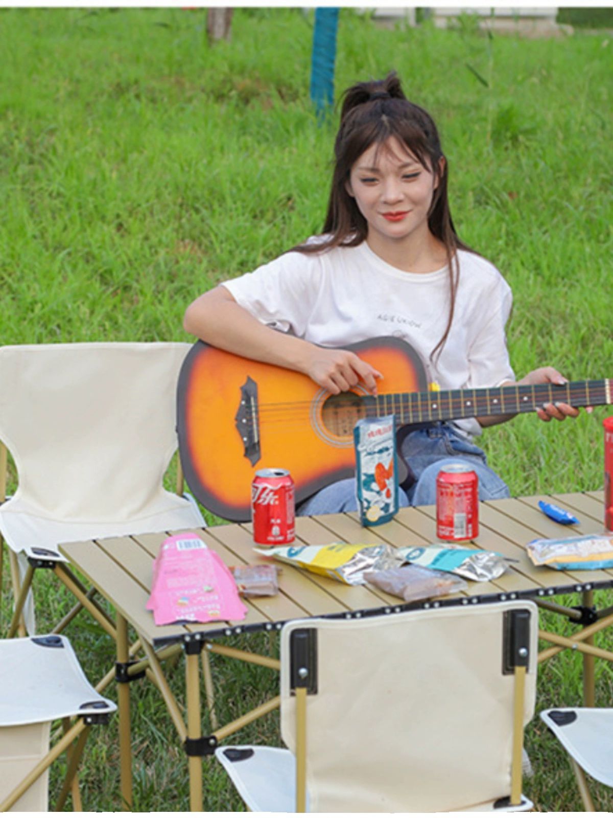 캠핑용 높은 테이블 버너 대형 캠핑테이블 캠핑선반 버너테이블 경량테이블 95 높이 조절 접이식 높이65cm B - 상세 이미지 5