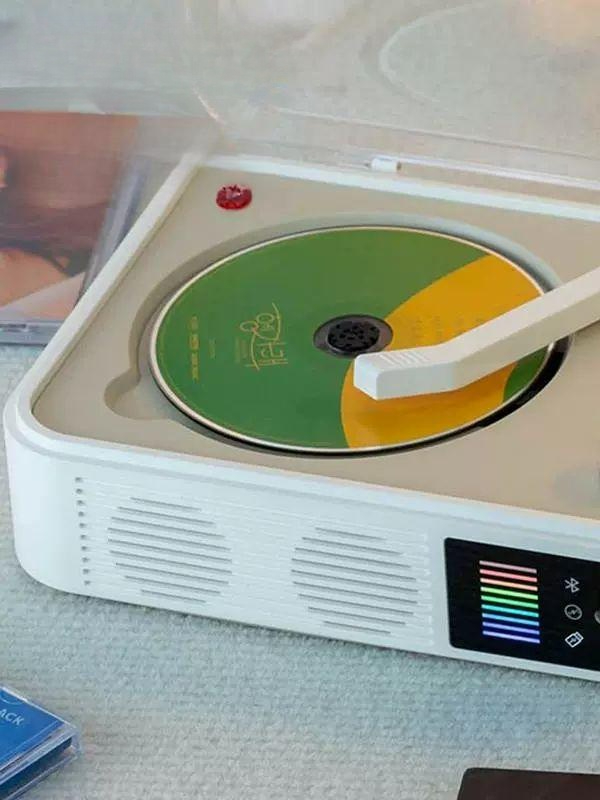블루투스 CD플레이어 무선 벽걸이 올인원 인비오 탁상용 라디오 따뜻한 화이트 SONY 칩 Hifi - 상품 이미지