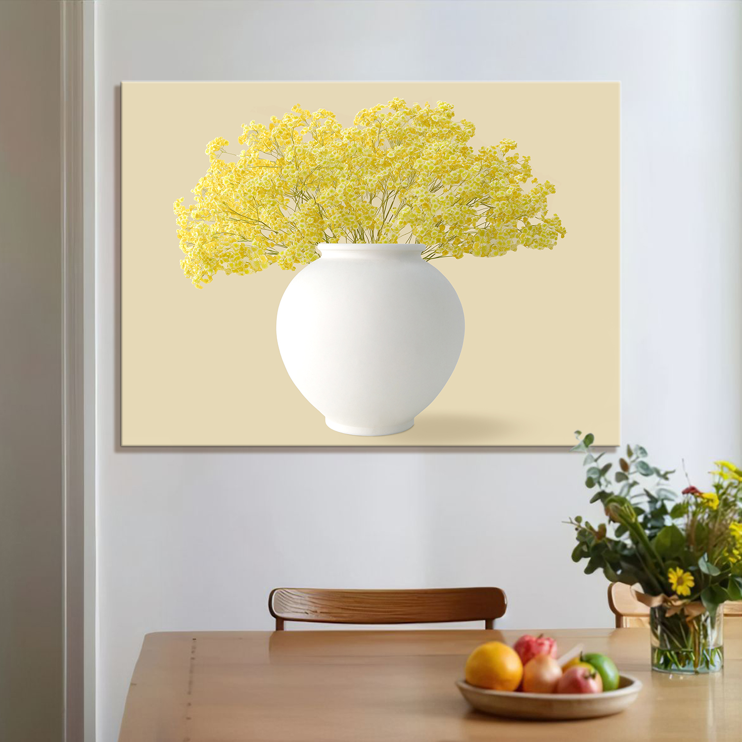 골든클로버클럽 캔버스액자 달항아리 풍수그림 80x80 거실인테리어 현관그림 대형액자 컬렉션