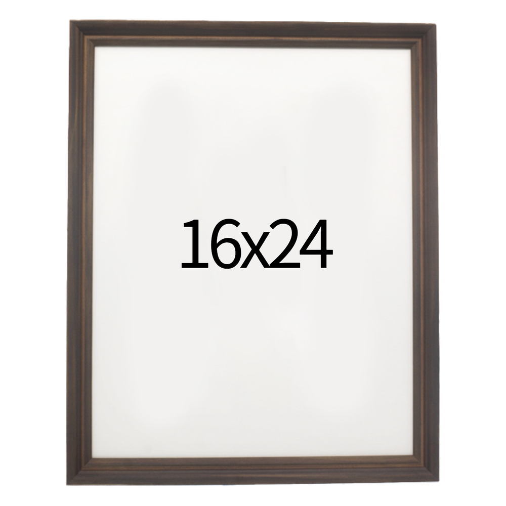 럭셔리 엔틱 원목액자 웨딩액자 우드 아크릴 프레임 스튜디오 틀 16x24 406x609mm, 진밤 - 메인 이미지