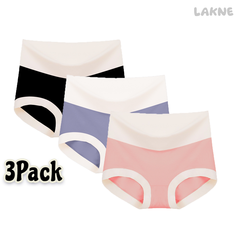 (3장세트) 라크네 여성 투톤 하이웨스트 모달 팬티 4colors - 상품 이미지