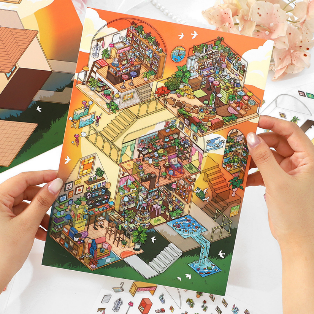 3D 방꾸미기 스티커 대형 문고라니 일출원룸 이미지 3