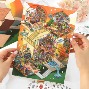 3D 방꾸미기 스티커 대형 문고라니 일출원룸 실사용 후기 | 효과 있을까? - 상품 이미지 3