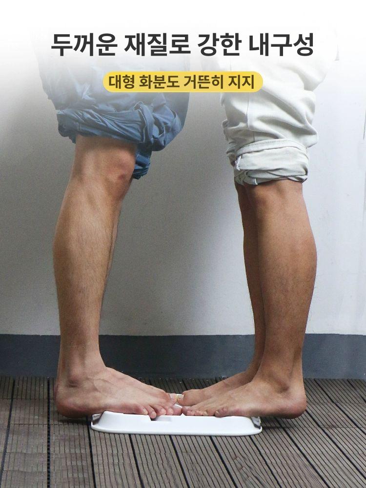 사각 접시 사각화분 사각화분받침 화분받침대 플라스틱화분 화분선반 플라스틱화분받침 프레쉬화이트 사각 쟁반 내경 14cm - 상세 이미지 4