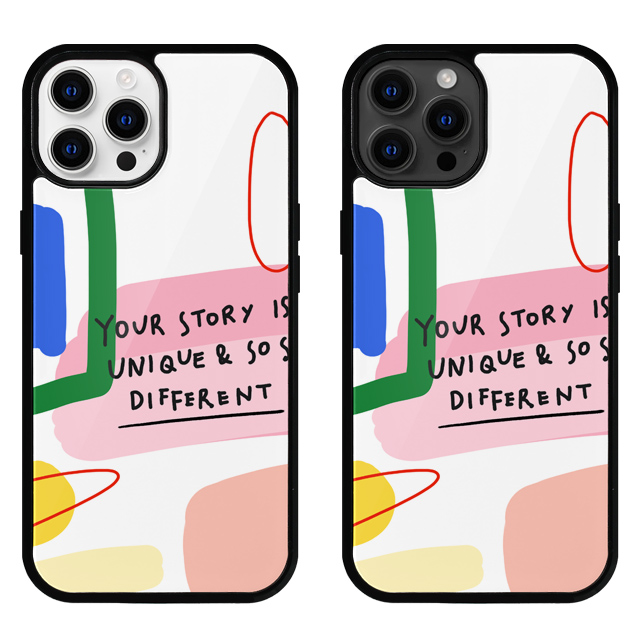 브러시 물감 파스텔 글라스 범퍼 케이스 - 상품 이미지