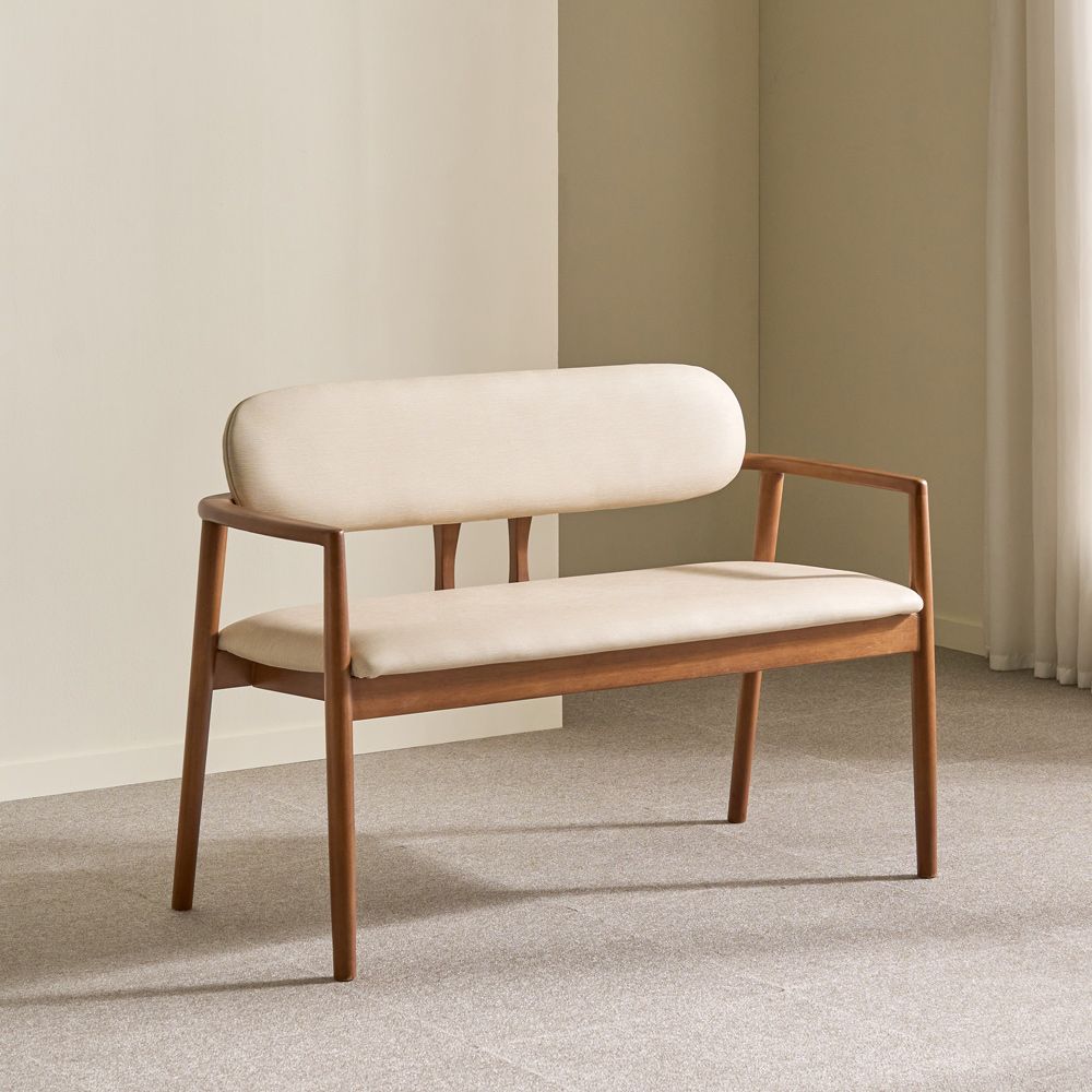 가구의서 고무나무 원목 2인용 식탁 벤치의자 HCZ2407