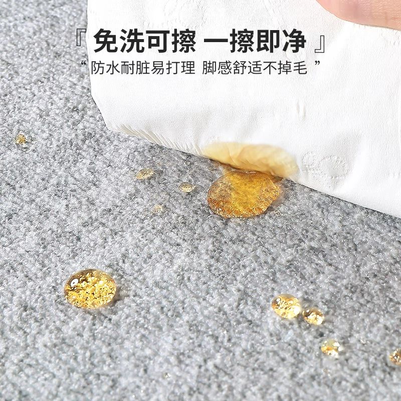 거실대형패드 카페트 바닥 러그 특대형 북유럽 사계절 200x300cm 클래식-Y2 라이트 그레이 방오 미끄럼 방지 바닥 80x120cm - 상세 이미지 5