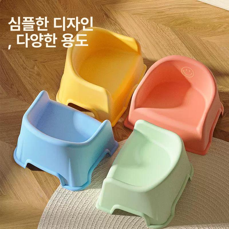 플라스틱낮은의자 플라스틱보조의자 보조 등받이의자 플라스틱 의자 가벼운 캠핑 Ice Jade Blue 2팩 색상은 - 상세 이미지 3