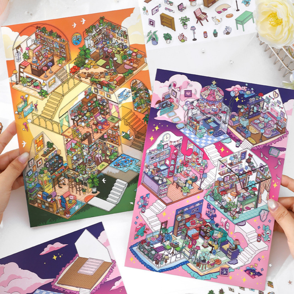 3D 방꾸미기 스티커 대형 문고라니 일출원룸 실사용 후기 | 효과 있을까? - 대표 이미지