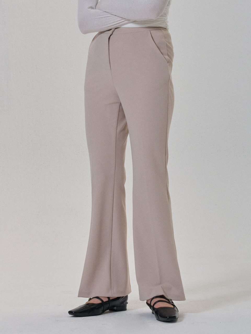 [CAMINO] 부츠컷 슬랙스 베이지 - 상세 이미지 3