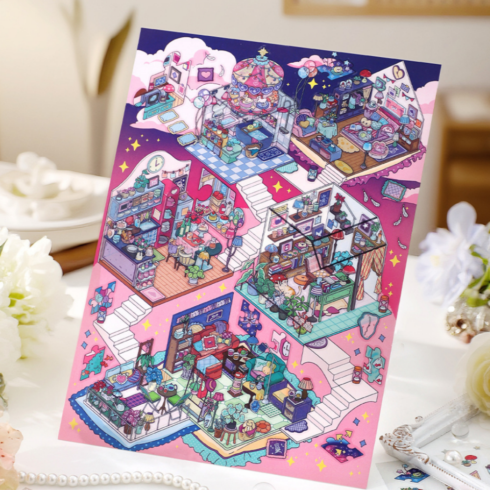 3D 방꾸미기 스티커 대형 문고라니 일출원룸 이미지 2