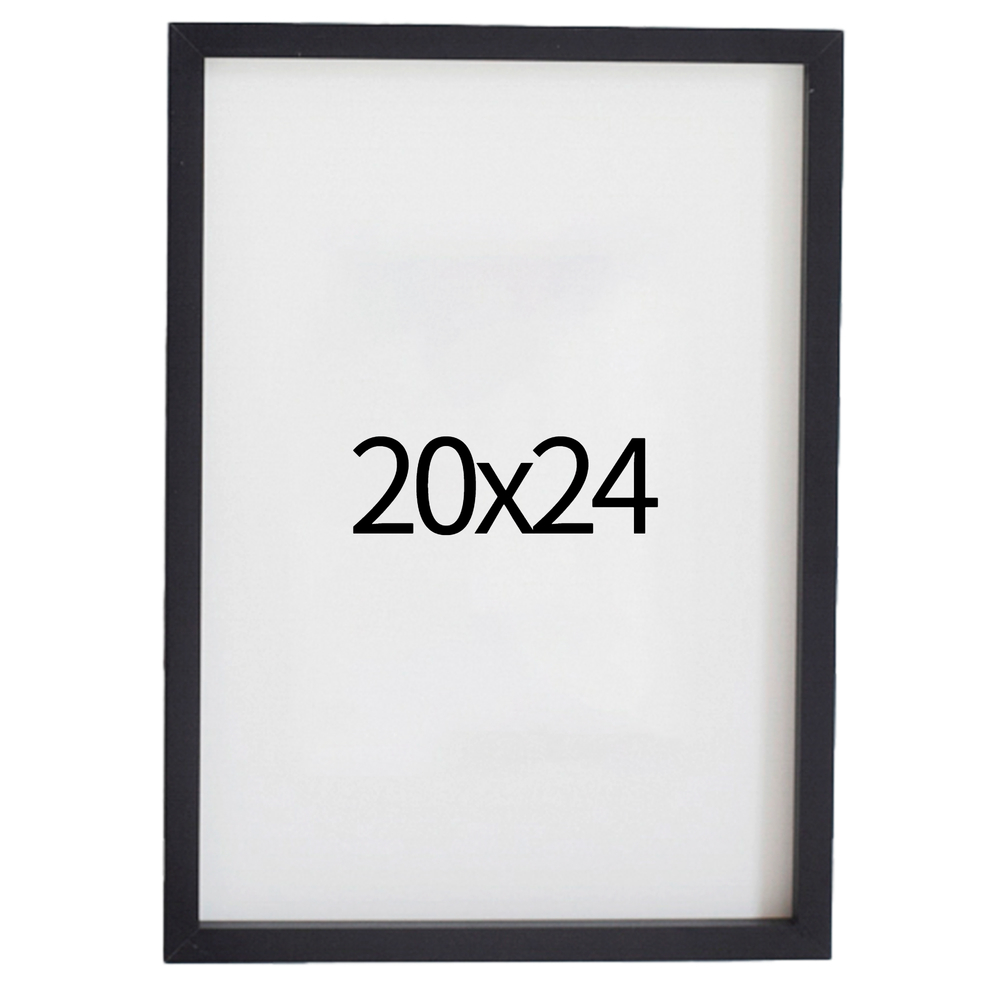 리얼 12mm 원목액자 웨딩액자 그림 포스터 프레임 인테리어 20x24 508x609mm, 블랙 - 메인 이미지