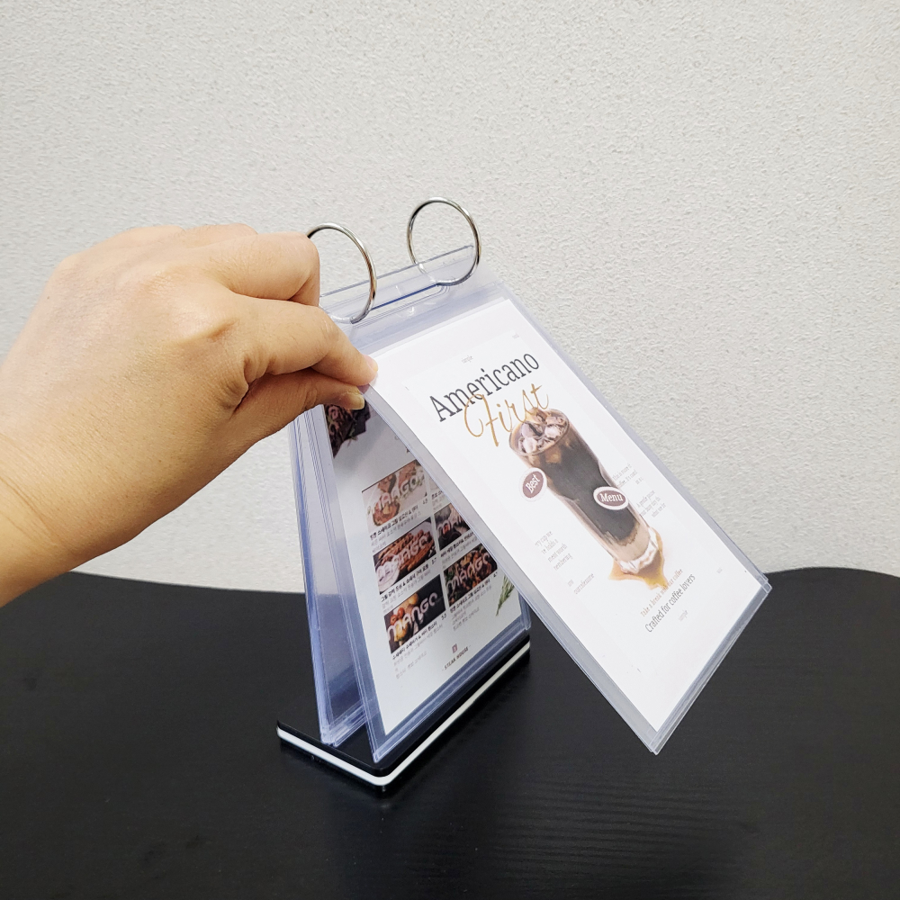 테이블메뉴판 식당 미용실 카페 스탠딩 메뉴판케이스 A6