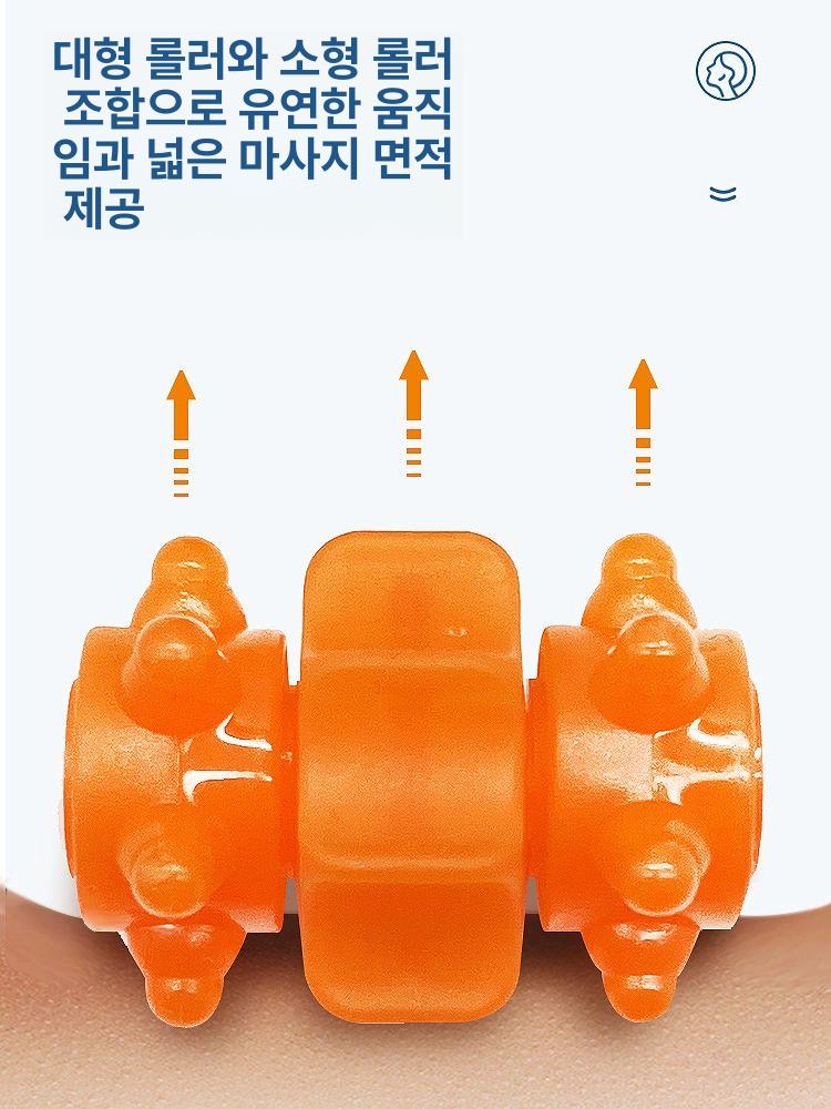 등마사지기 바디괄사 어깨 마사지 스트랩 수동롤러  마사지롤러 마사지스틱 업그레이드형 등받이바 경혈도포함 - 상세 이미지 2