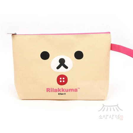 리락쿠마 식판도시락가방(핑크) 간식통 도시락통가방세트