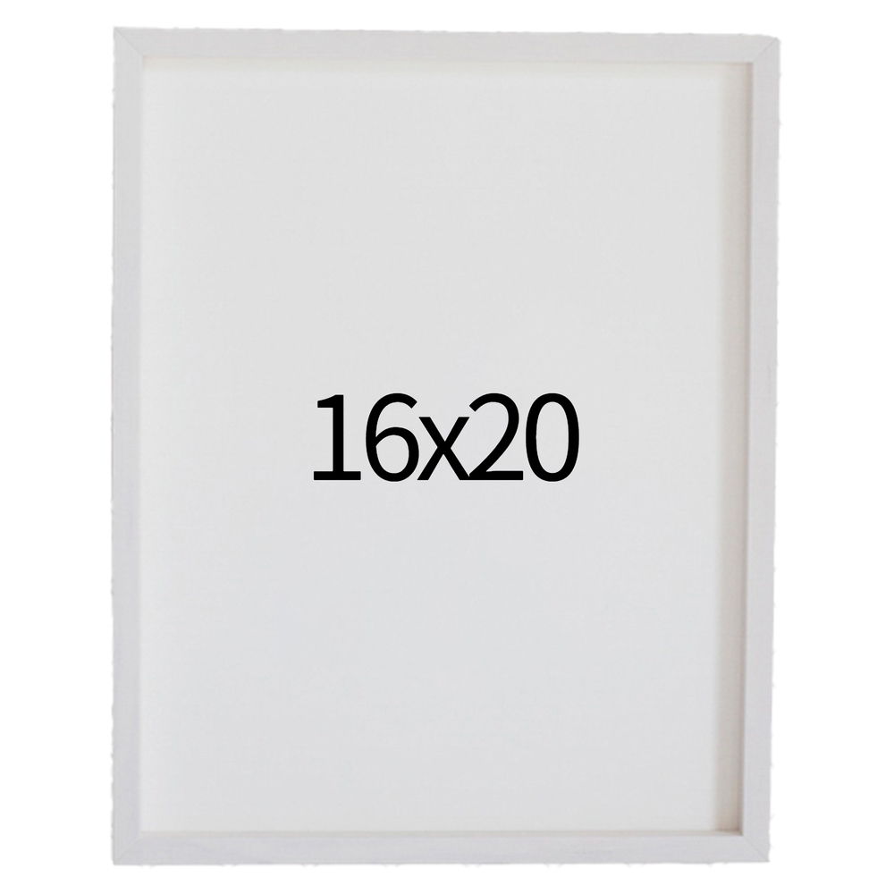 리얼 12mm 원목액자 웨딩액자 그림 포스터 프레임 인테리어 16x20 406x508mm, 화이트 - 메인 이미지