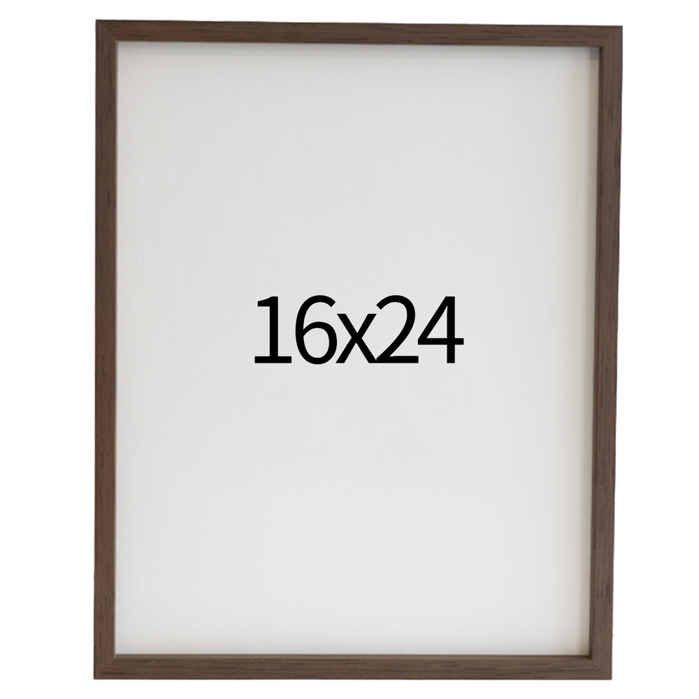리얼 12mm 원목액자 웨딩액자 그림 포스터 프레임 인테리어 16x24 406x609mm, 월넛 - 메인 이미지