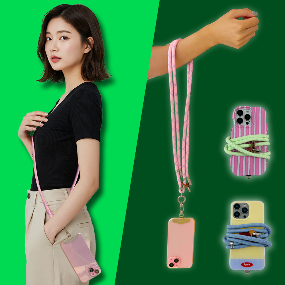 오굿띵 핸드폰 목걸이 크로스 스트랩 숄더 로프 유럽여행 소매치기 도난방지