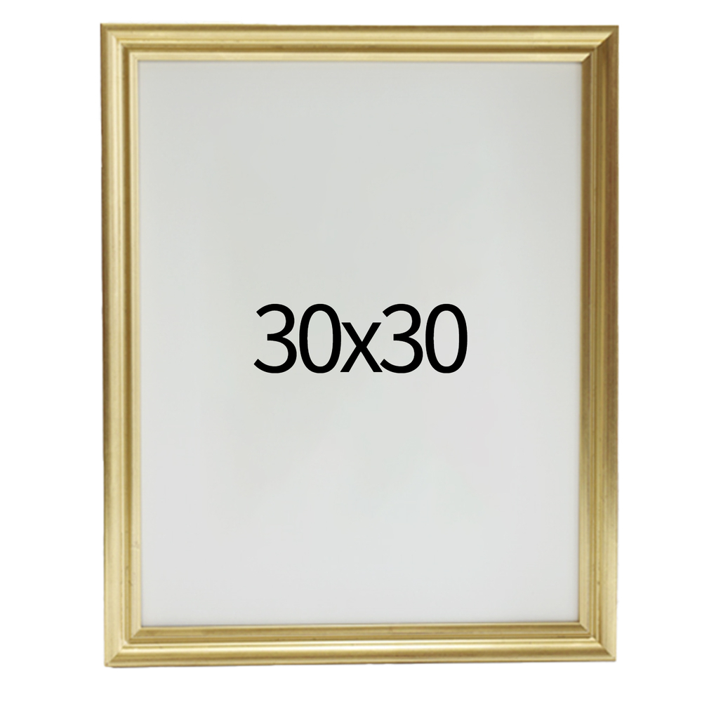 럭셔리 엔틱 원목액자 웨딩액자 우드 아크릴 프레임 스튜디오 틀 30x30 300x300mm, 골드 - 메인 이미지