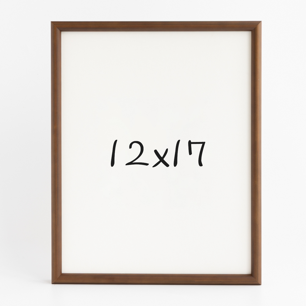 프리미엄 라운드 원목액자 웨딩액자 그림 포스터 프레임 인테리어 12x17 304x431mm, 진밤 - 메인 이미지
