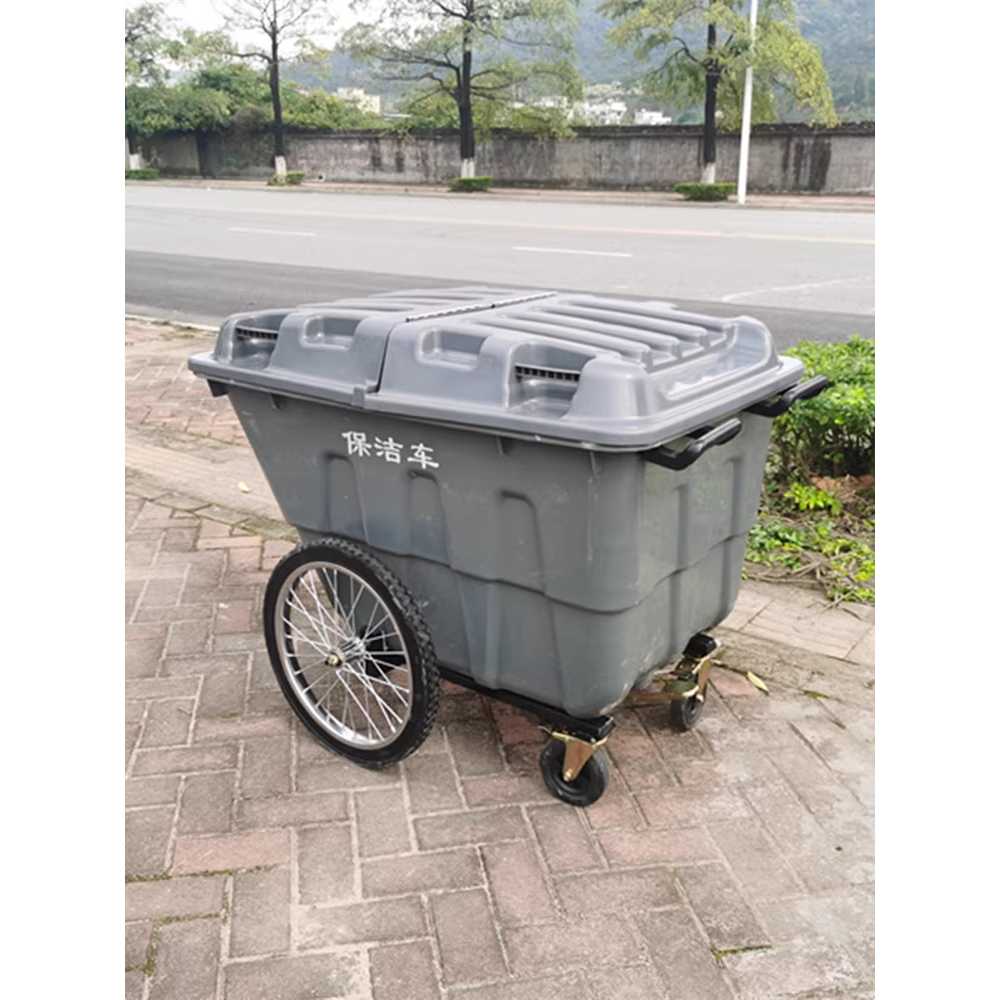 대형 쓰레기통 카트 회사 사무실 학교 큰 이동식 야외 - 상세 이미지 3