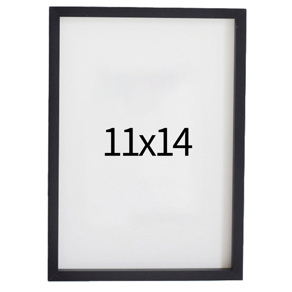 리얼 12mm 원목액자 웨딩액자 그림 포스터 프레임 인테리어 11x14 279x355mm, 블랙 - 메인 이미지