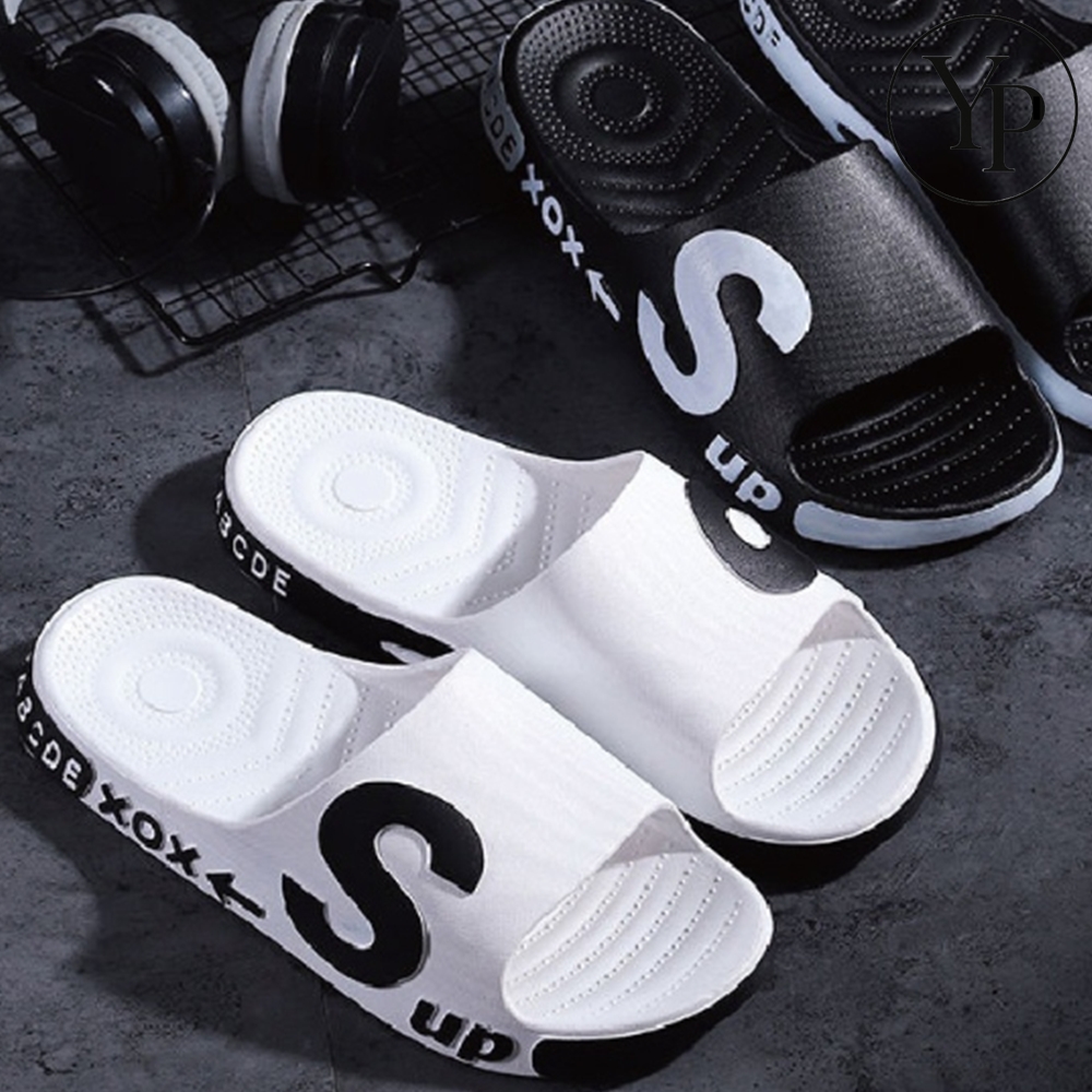 푹신한 논슬립 슬리퍼 레터링 아쿠아 발 편한 남성 여성 사무실 실내화