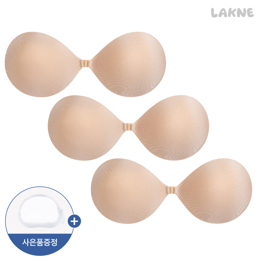 (3개세트) 라크네 3cm 뽕 볼륨핏 누드 브라 A컵 B컵 C컵 - 상품 이미지