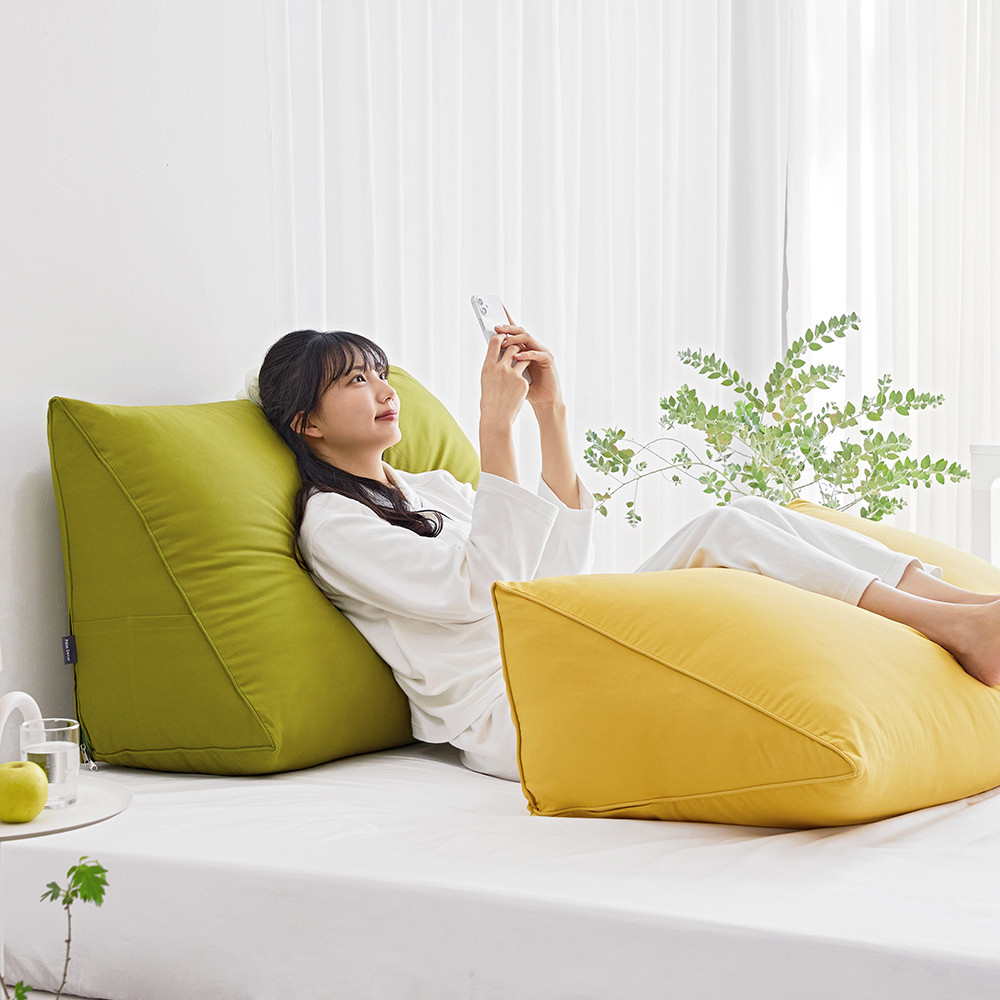 팜데코 삼각 등받이 쿠션 침대 쇼파 대형