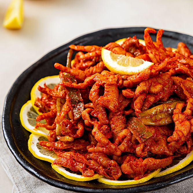형닭마켓 레몬무뼈닭발 무침 궁채 차갑게 먹는 냉채 닭발 400g
