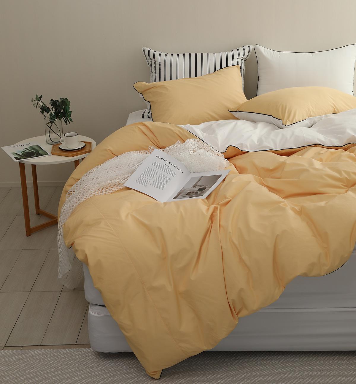 호텔침구 겨울 이불세트 코튼 60수 알러지케어 사계절 신혼 화이트 침구세트 Q