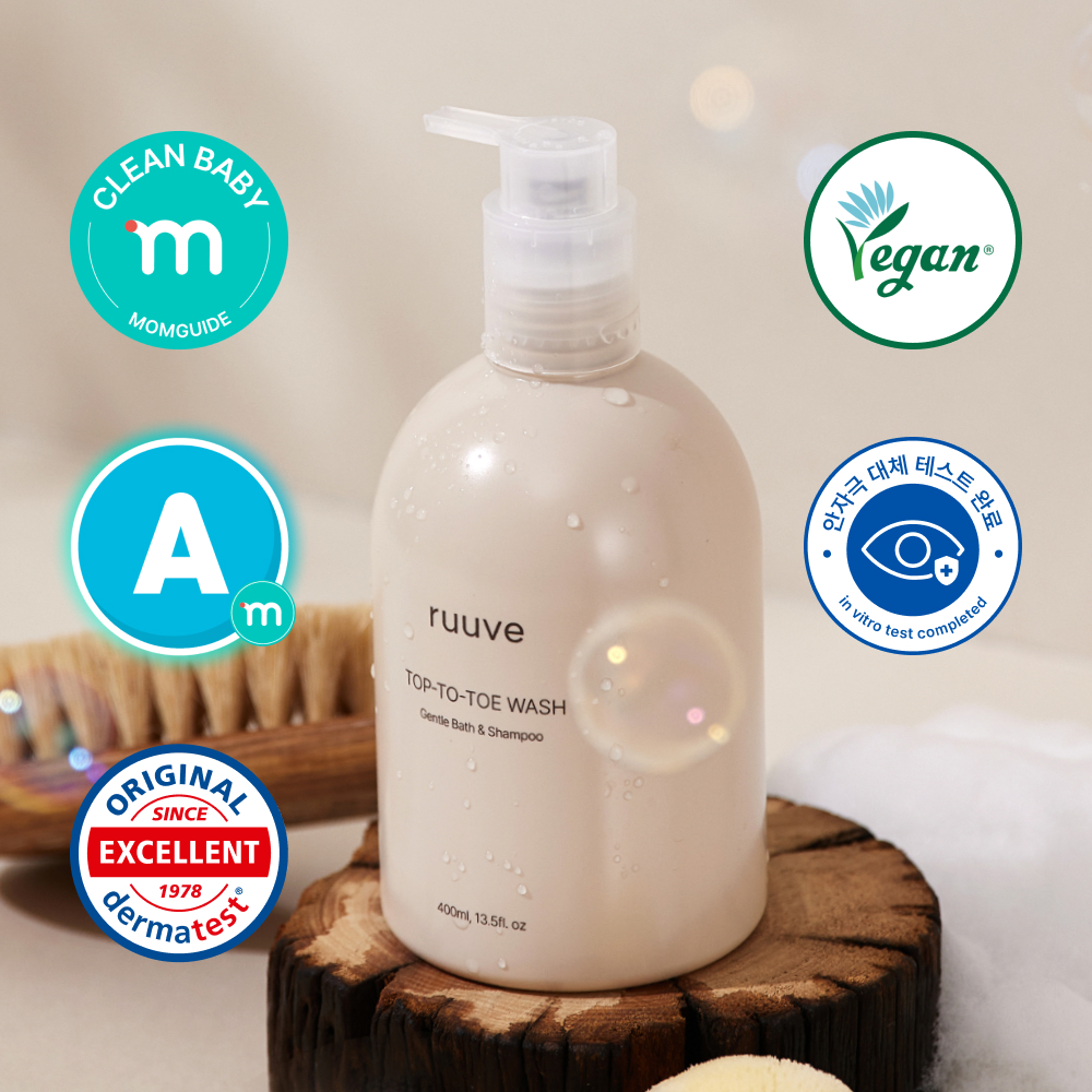 러베 아기바디워시 신생아 올인원 바스 히알루론 탑투토 워시 400ml - 상세 이미지 3