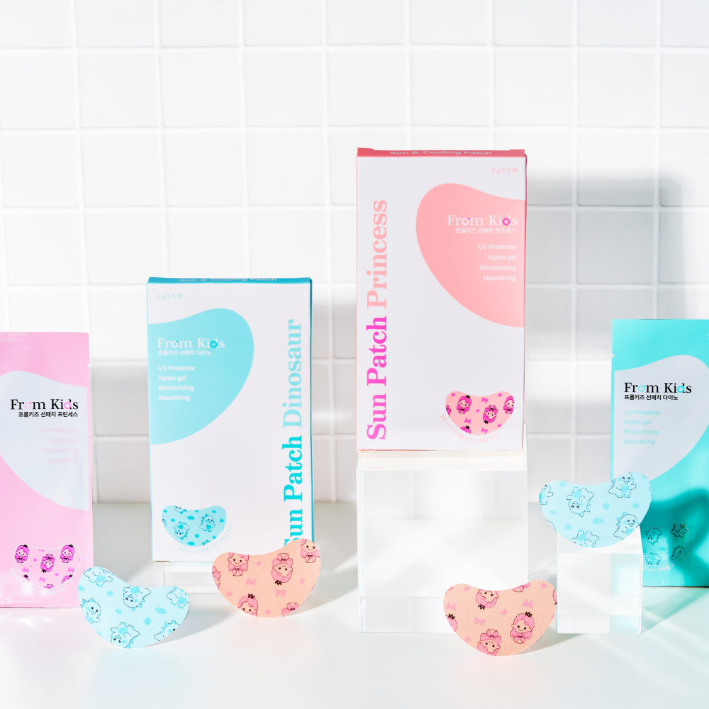 [3+3]프롬키즈 하트 쿨링 선패치 2종 대용량 유아 어린이 초등 무자극 주근깨 차단