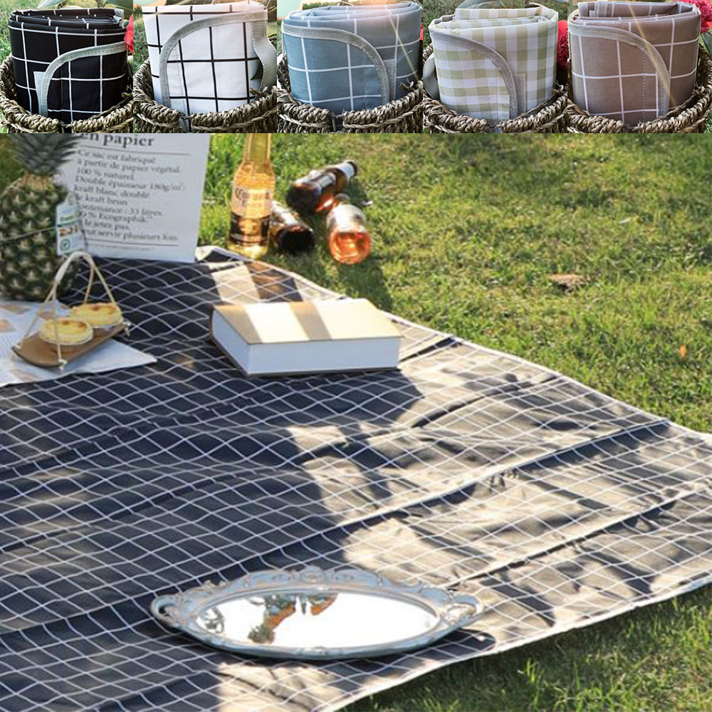 체크 방수 돗자리 휴대용 나들이 피크닉 캠핑 대형 매트