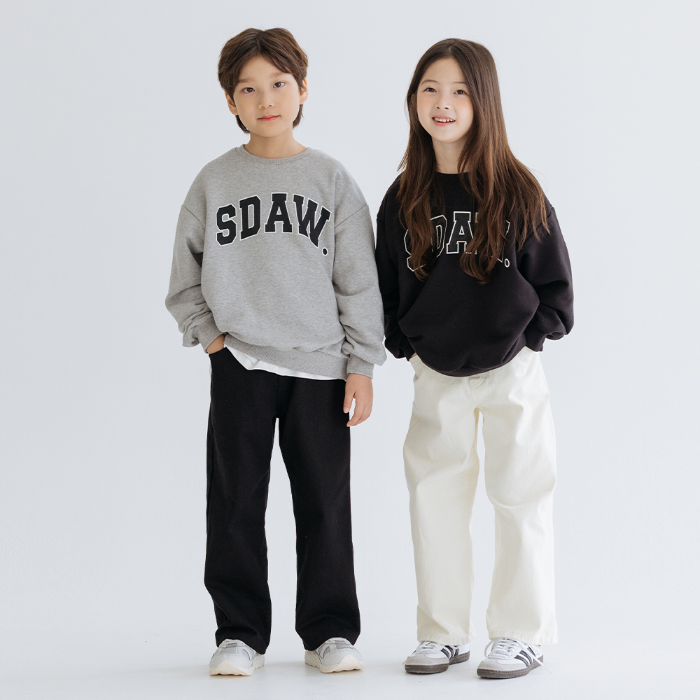 주니어바지 남아바지 버뮤다 일자 와이드 조거 유아 키즈 초등 여아 아동 가을 - 상세 이미지 4