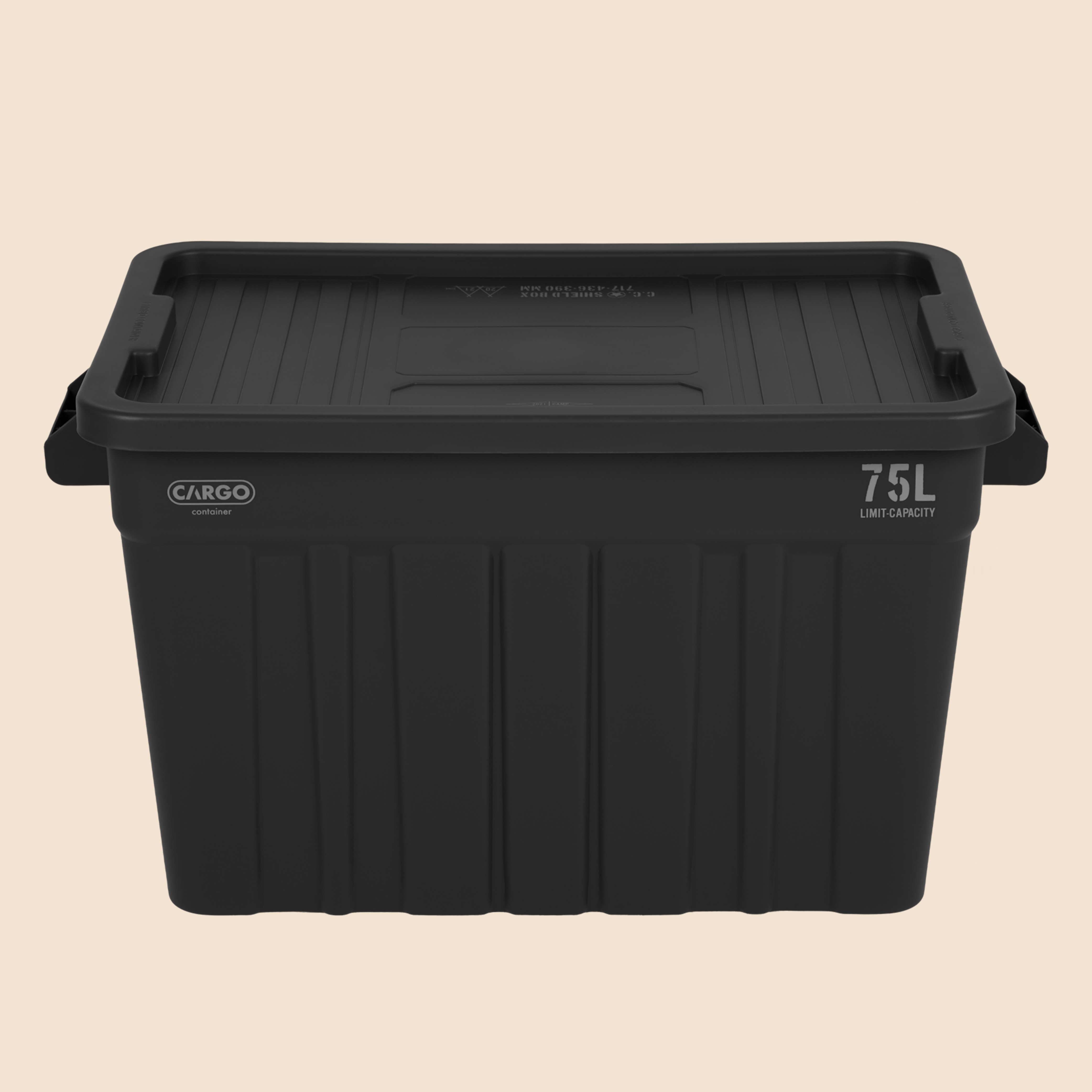 카고컨테이너 시그니처 실드 박스 75L 캠핑 수납 정리함 다용도 트렁크 블랙