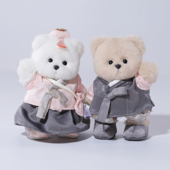 테디테일즈 한복 에디션 키링 XS 곰 돌이 애착 인형