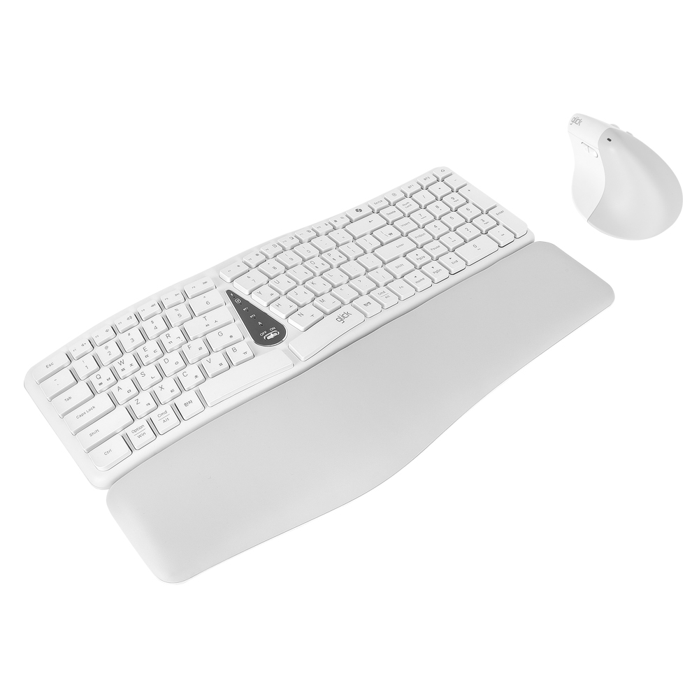 지클릭커 오피스프로 에르고M 무선 인체공학 키보드 버티컬 마우스 세트 EMK400 블랙 이미지 6