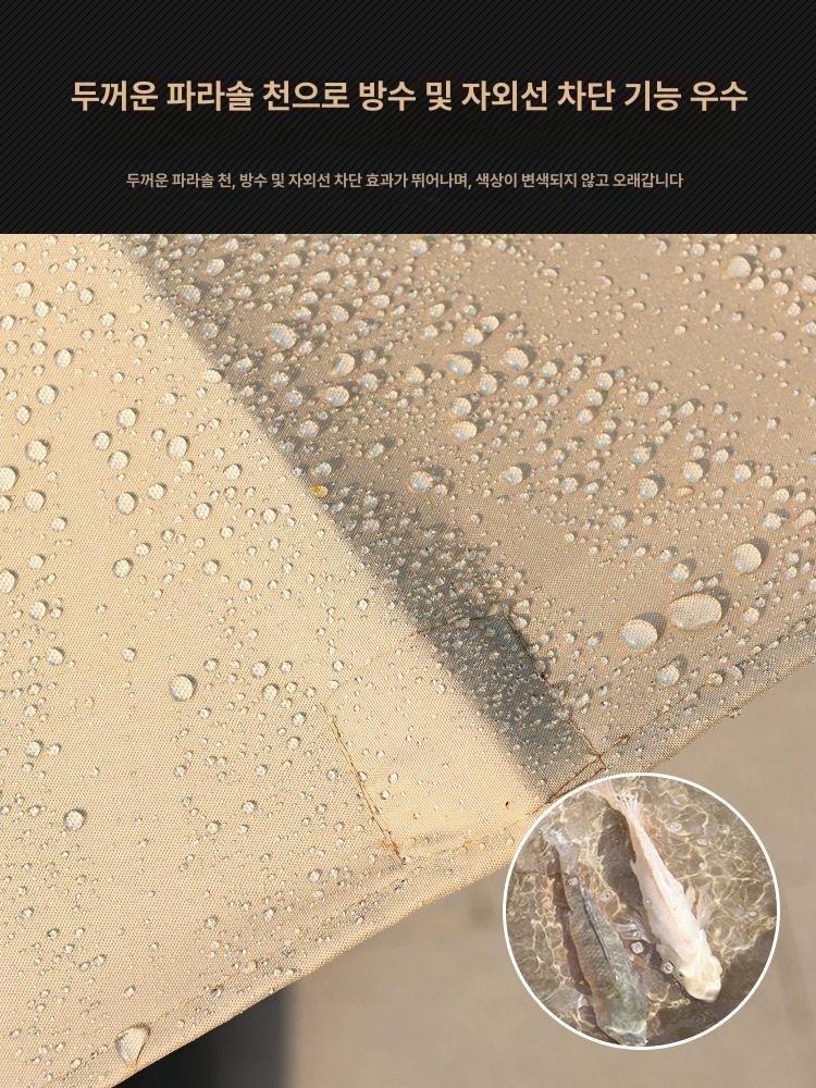 야외용 테이블 세트 파라솔 일체형 접이식 평상 벤치 야외 포장마차 그늘막 테이블의자파라솔 4 코로나+80cm - 상세 이미지 3