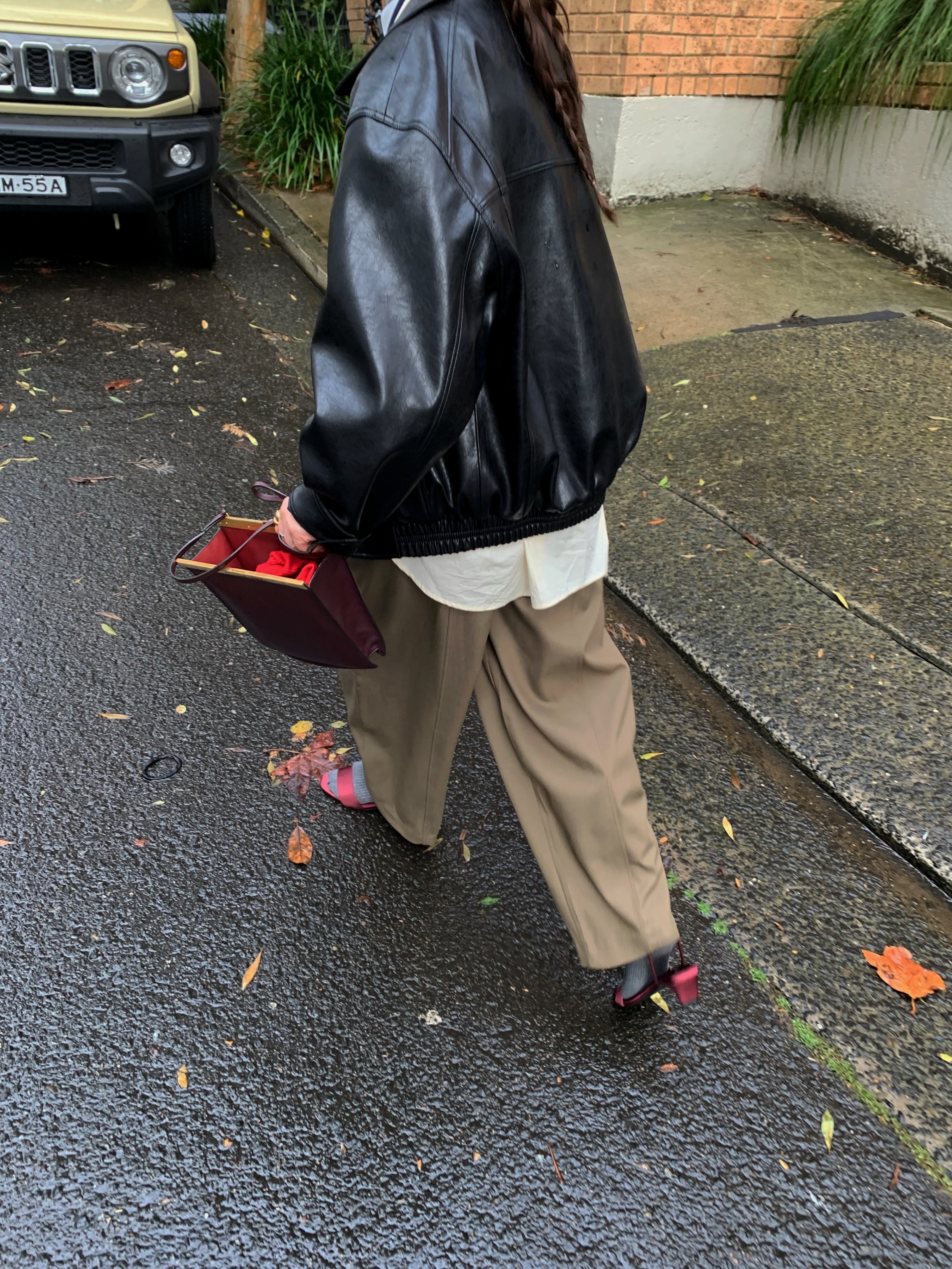 [마지막수량/당일발송] 바스켓 맥코이 팬츠 절개 와이드 커브 울 스판 슬랙스 (2c) - 상세 이미지 3