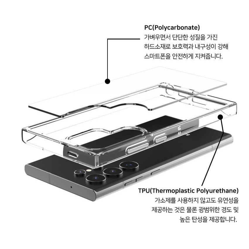 웃긴 곰돌이 레터링 힙한 폰케이스 아이폰 16프로 젤하드 케이스 이미지 6
